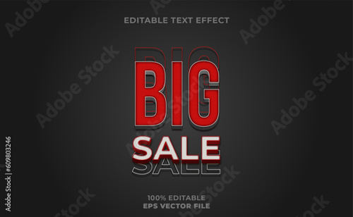 3d big sale text effect

