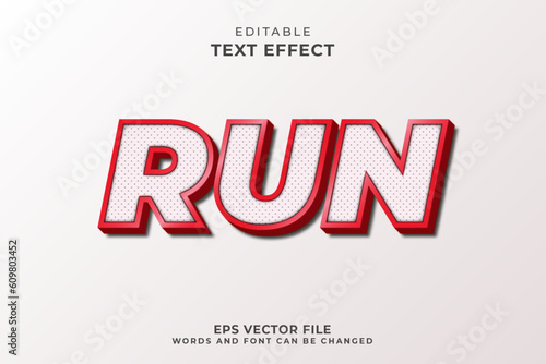 3d run text effect
