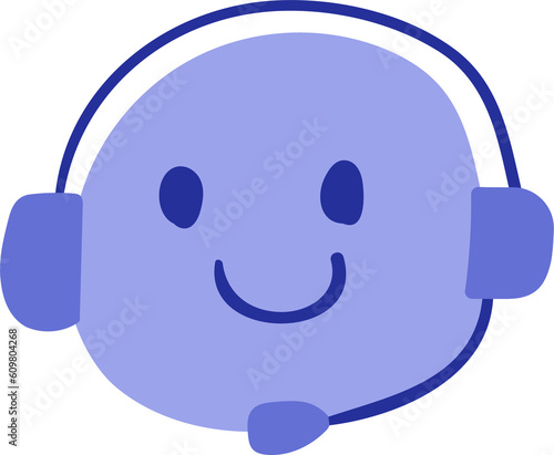 Customer service hand drawn flat style
