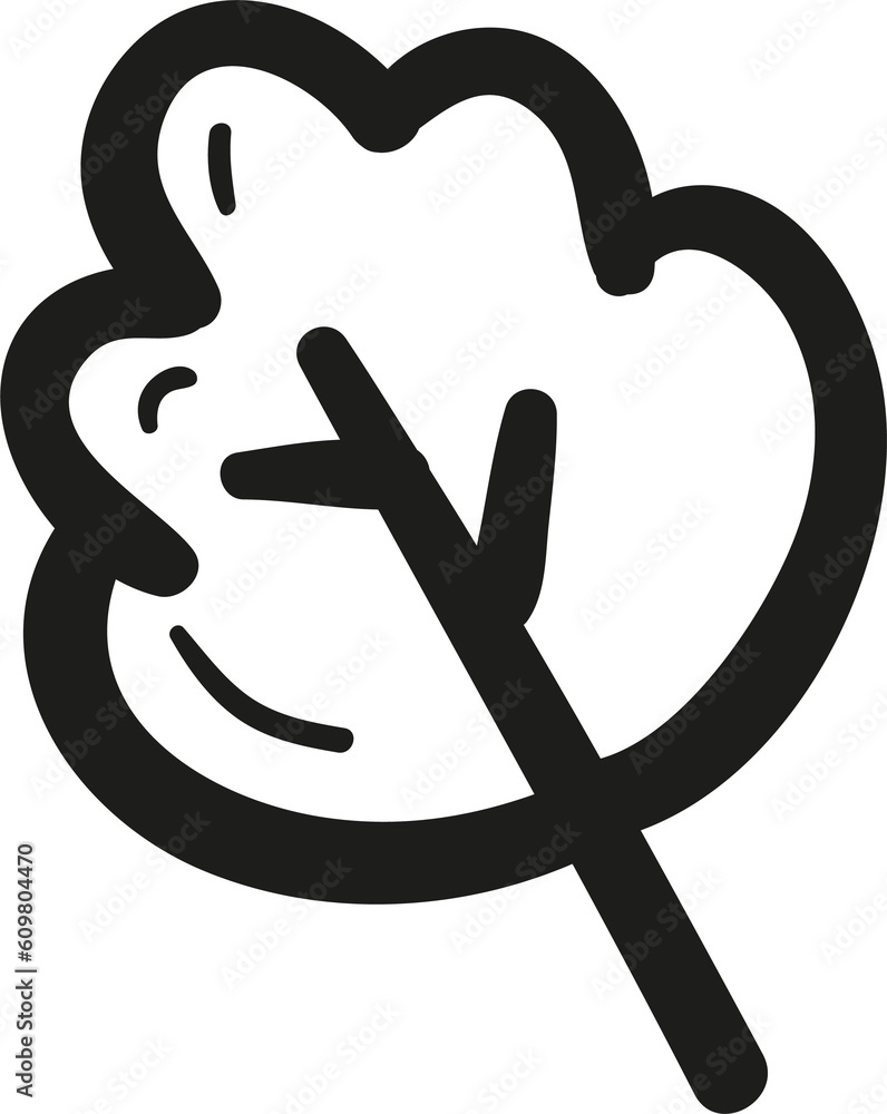 Obraz premium Leaf hand drawn outline style