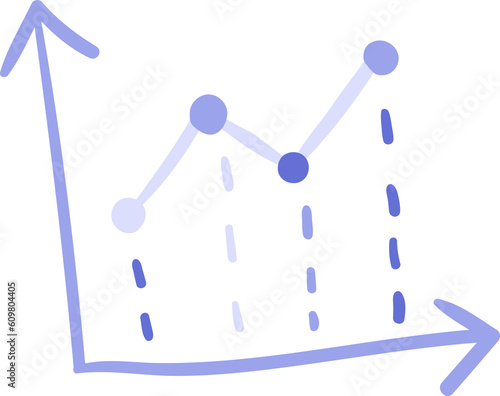Graph hand drawn flat style