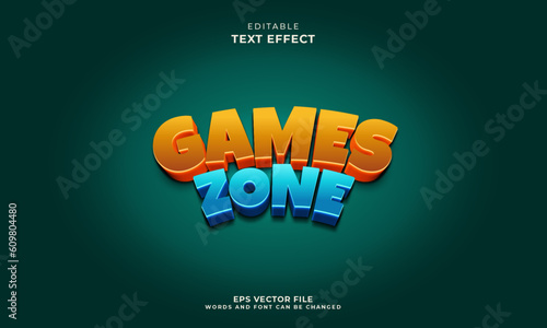 3d games zone text effect
