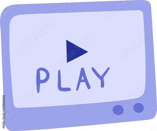 Playlist hand drawn flat style