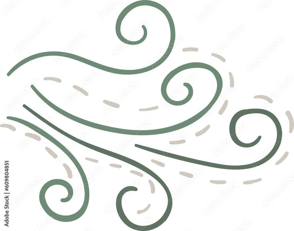 Wind hand drawn flat style Wind hand drawn flat style