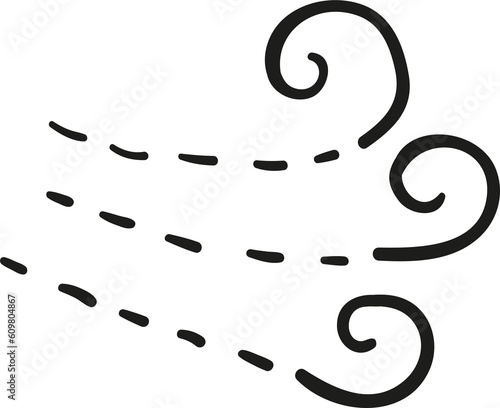 Wind hand drawn outline style
