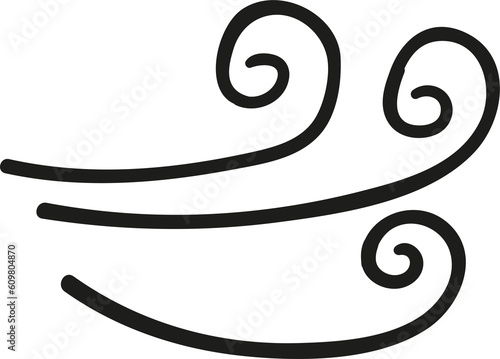 Wind hand drawn outline style