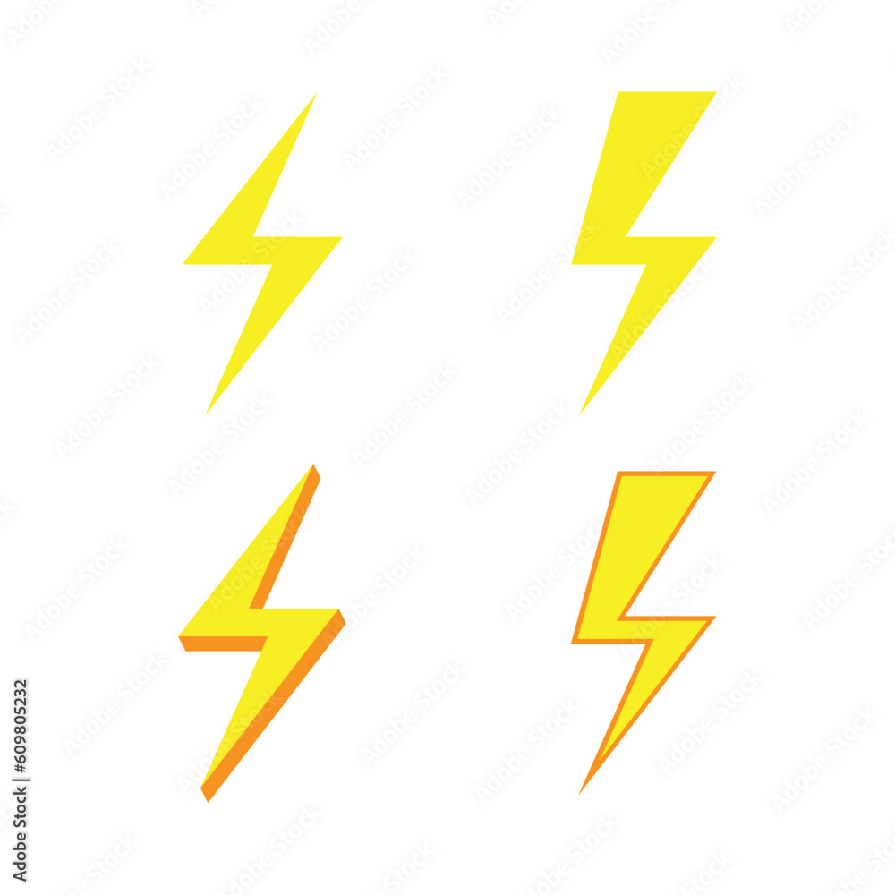 Thunder and Lightning bolt. Simple modern icon design vector illustration. Thunder and Lightning bolt. Simple modern icon design vector illustration.