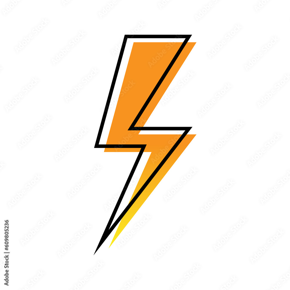 Thunder and Lightning bolt. Simple modern icon design vector illustration. Thunder and Lightning bolt. Simple modern icon design vector illustration.