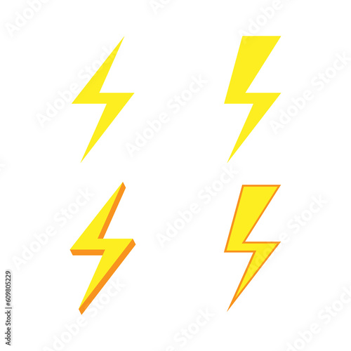 Thunder and Lightning bolt. Simple modern icon design vector illustration.