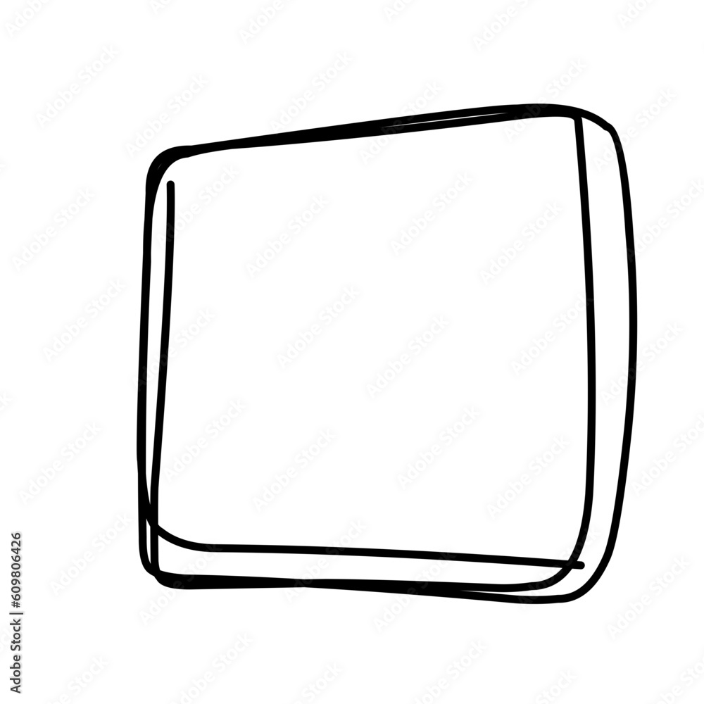 Vector hand drawn boxes, empty picture frame, black outline, rectangle or square shape. Vector hand drawn boxes, empty picture frame, black outline, rectangle or square shape.