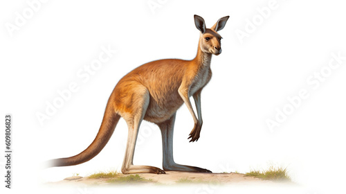 kangaroo on white background