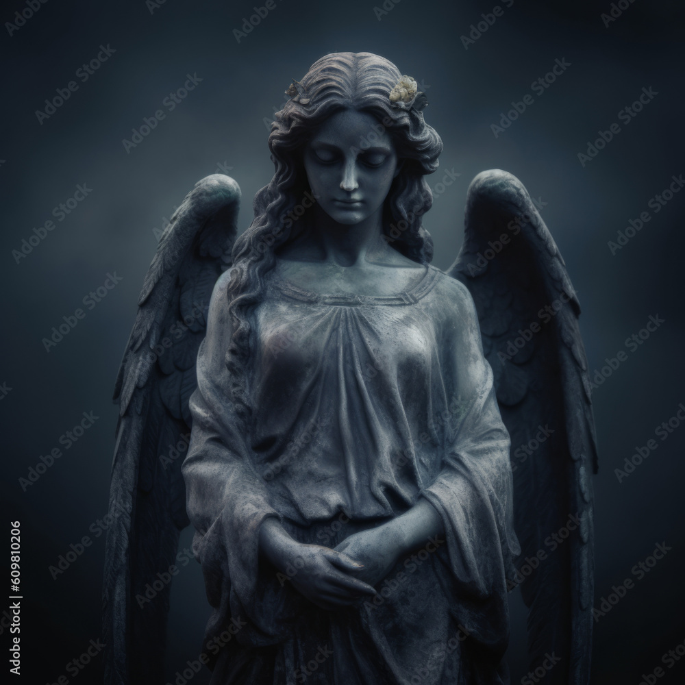 Angel statue. Generative AI