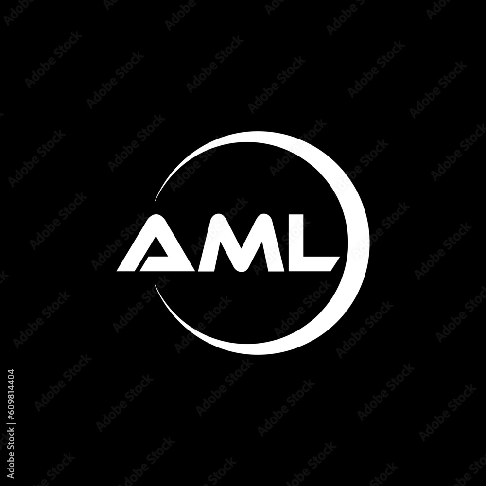 AML letter logo design with black background in illustrator, cube logo, vector logo, modern alphabet font overlap style. calligraphy designs for logo, Poster, Invitation, etc. AML letter logo design with black background in illustrator, cube logo, vector logo, modern alphabet font overlap style. calligraphy designs for logo, Poster, Invitation, etc.