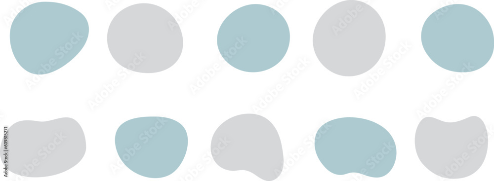 かわいい抽象的なゆるゆるフレーム　Set of cute abstract shapes.Vector loose frame.