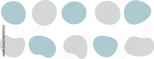 かわいい抽象的なゆるゆるフレーム　Set of cute abstract shapes.Vector loose frame.