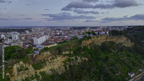 Drone shot over Almada from the river side. photo