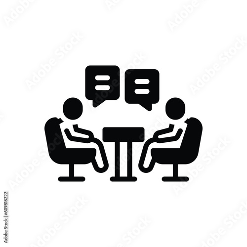 Black solid icon for consultancy 