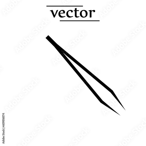 eyebrow tweezers vector icon illustration on white background..eps