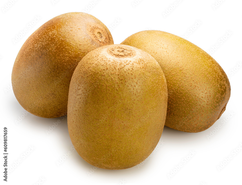 Golden Kiwi fruit with leaf isolated on white background, Fresh Kiwi fruit on White Background With clipping path. Golden Kiwi fruit with leaf isolated on white background, Fresh Kiwi fruit on White Background With clipping path.