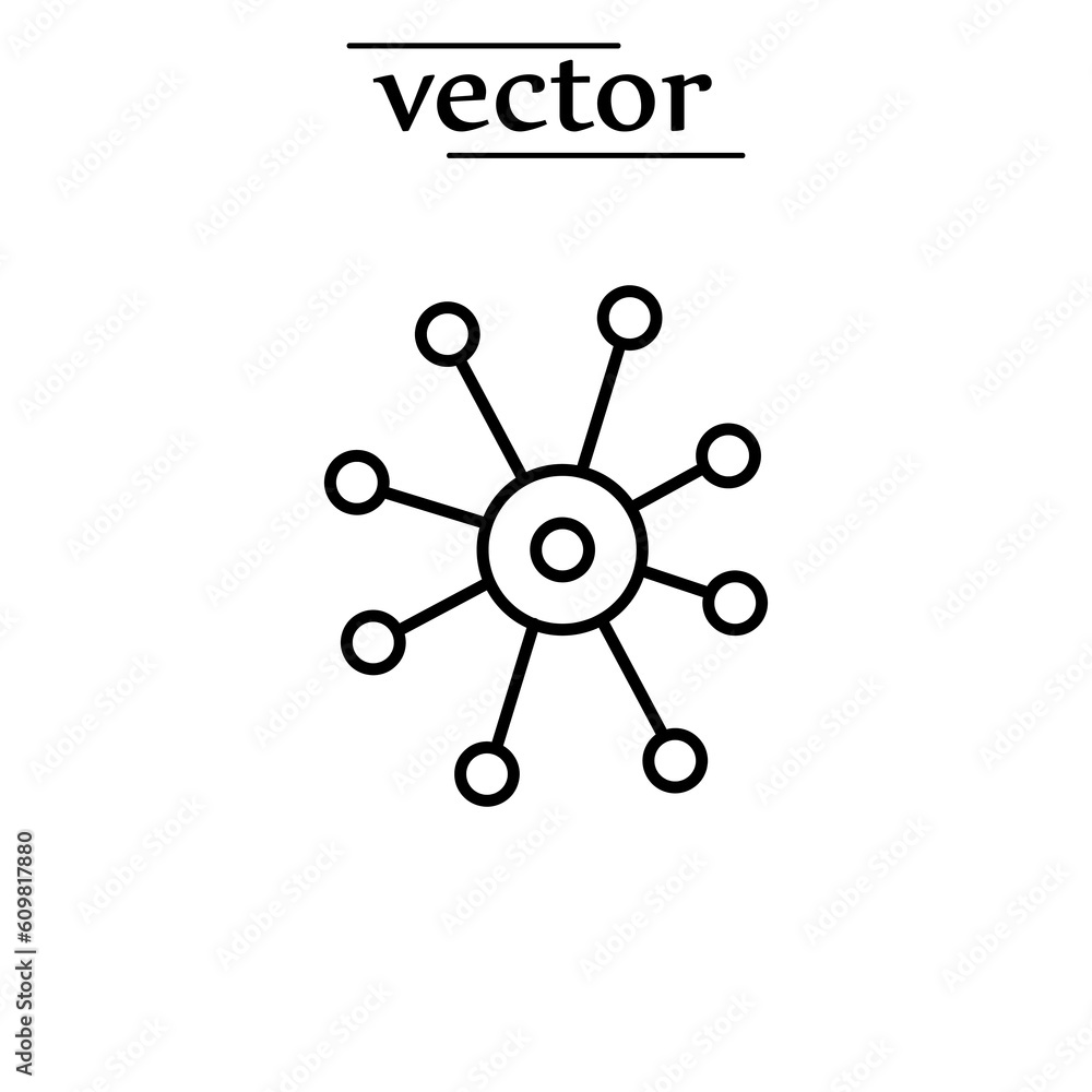 Multi channel icon flat symbol illustration on white background..eps Multi channel icon flat symbol illustration on white background..eps