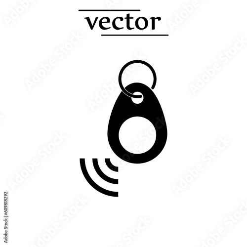 rfid key tag icon vector illustration on white background..eps