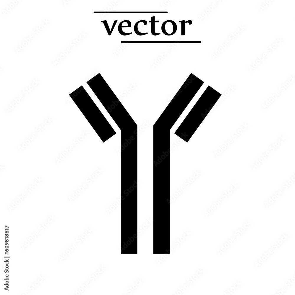 Antibody icon vector illustration on white background. Antibody icon vector illustration on white background.