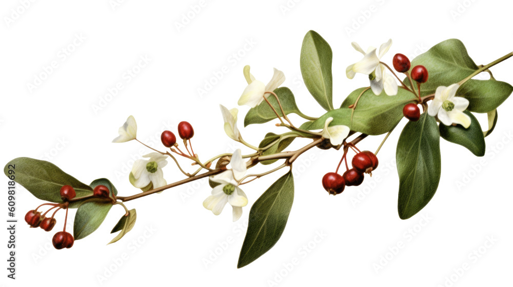 mystical mistletoe isolated on a transparent background for design ...