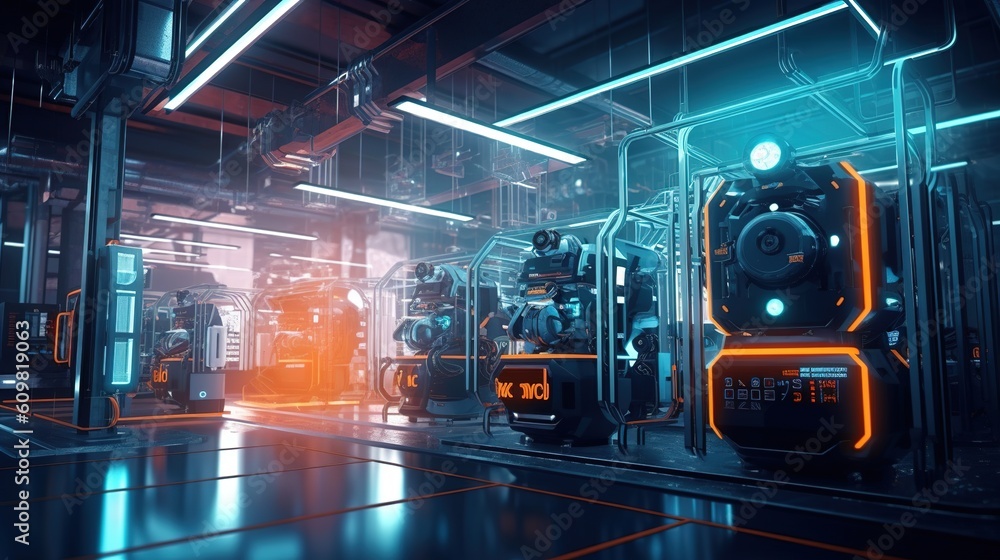 concept of future artificial intelligence industry automotive robotic digital technology manufacturing factory visual digitization concept of future artificial intelligence industry automotive robotic digital technology manufacturing factory visual digitization