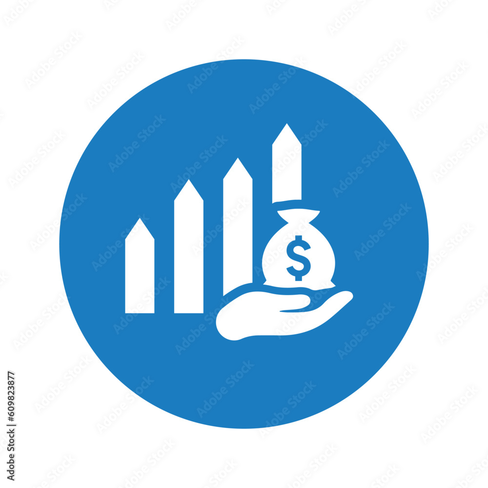 Finance, growth, income icon. Finance, growth, income icon.