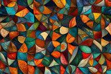 Abstract multicolored mosaic background, Generative AI