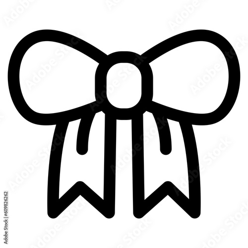 リボンを表すラインスタイルのアイコン