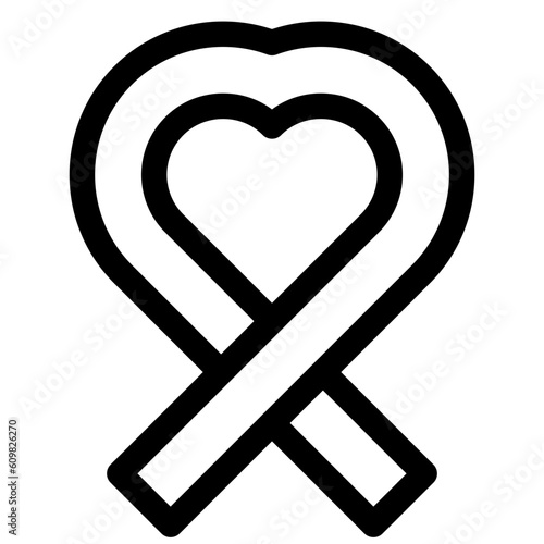 リボンを表すラインスタイルのアイコン