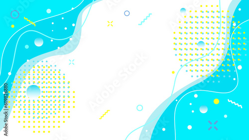 真夏のサマーセール、海の波がはじける爽やかな水色のベクター背景イラスト素材