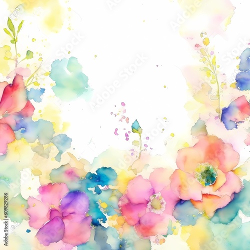 watercolor floral background © Mario