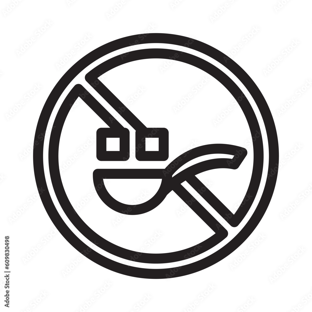 sugar free line icon illustration vector graphic