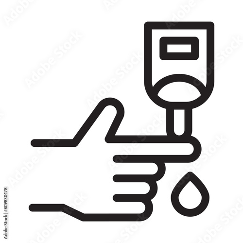 sugar blood level line icon illustration vector graphic