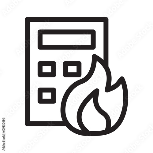 calories line icon illustration vector graphic 