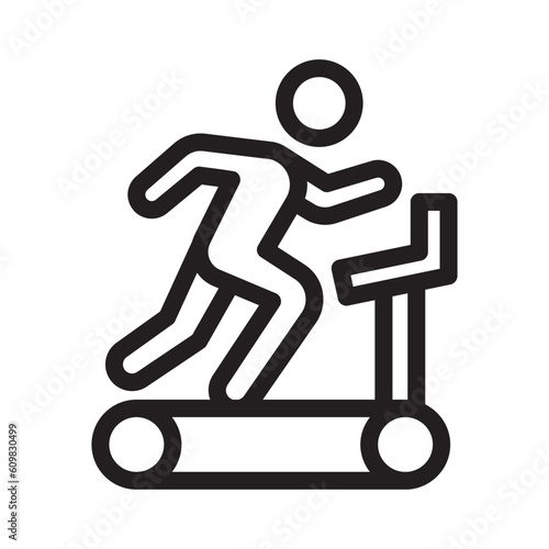 workout line icon illustration vector graphic