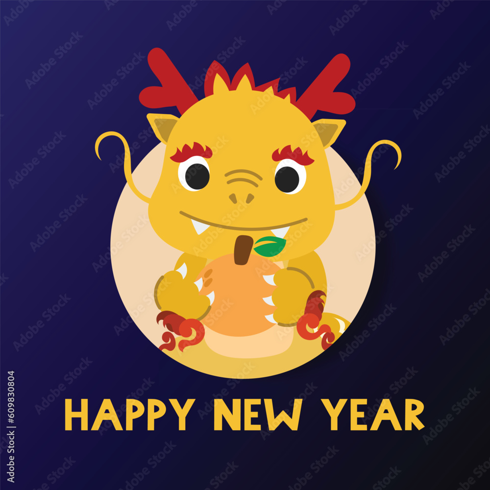 Chinese New Year 2024, the year of the Dragon, red and gold line art characters, simple hand-drawn Asian elements with craft (Chinese translation: Happy Chinese New Year 2024, year of the Dragon) Chinese New Year 2024, the year of the Dragon, red and gold line art characters, simple hand-drawn Asian elements with craft (Chinese translation: Happy Chinese New Year 2024, year of the Dragon)