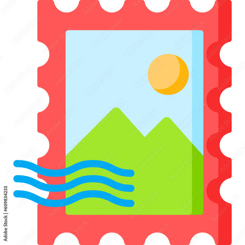 illustration of image frame with heat wave, photo frame icon
