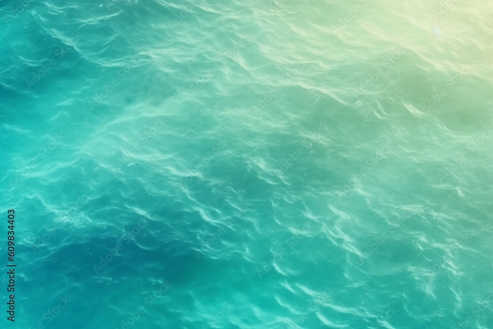 Frosted glass texture, summer seaside, mint color. AI generative