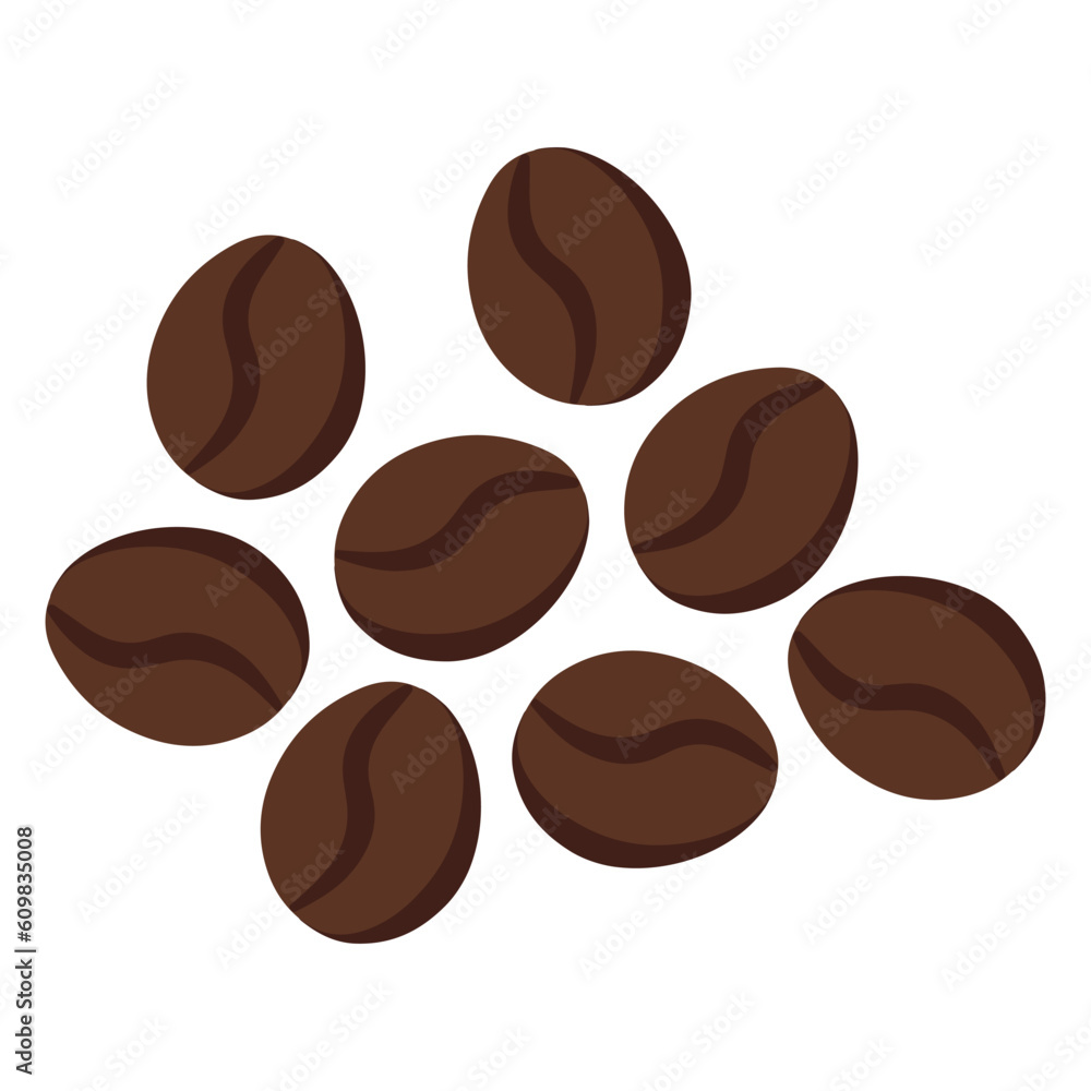 coffee beans on white coffee beans on white