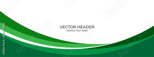 Modern green banner background. Dynamic curve. Vector abstract graphic design banner pattern background