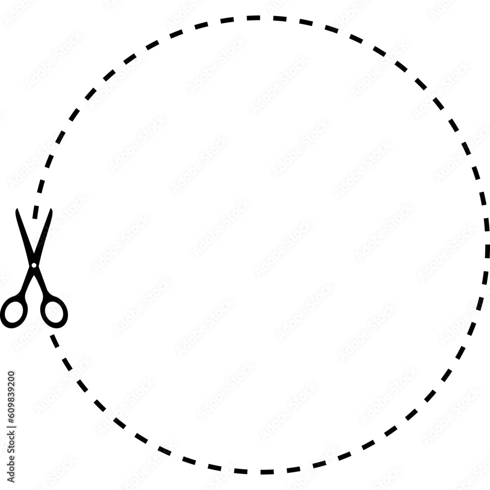 Scissors Cutting Line Scissors Cutting Line