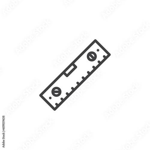Spirit level line icon
