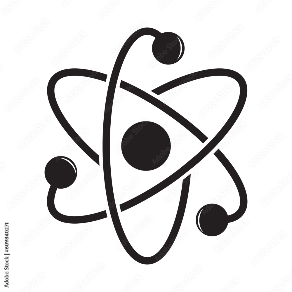atom icon vector - obrazy, fototapety, plakaty 