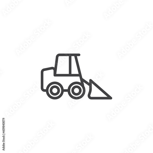Skid-steer loader line icon