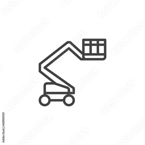 Cherry picker line icon