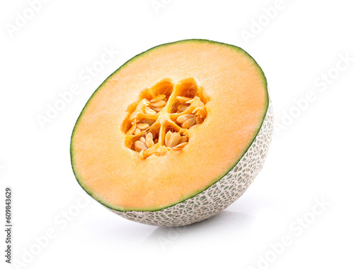 Melon isolated on the white background .