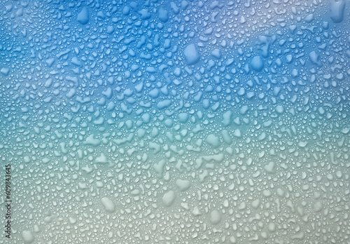 Droplets water background. Rain wallpaper with liquid drop